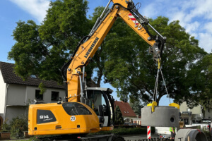 Entwässerungssystem Bagger